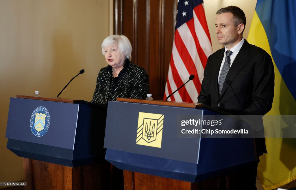Treasury Secretary Yellen Delivers Remarks Ahead Of Bilat With Ukrainian Finance Minister Sergii Marchenko At Treasury Dept.