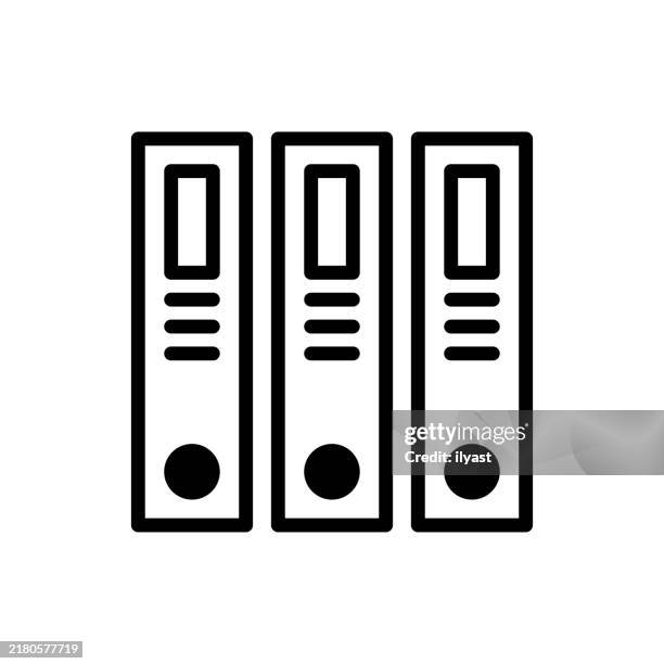 A Simple Line Drawing Of File Folders High-Res Vector Graphic - Getty ...