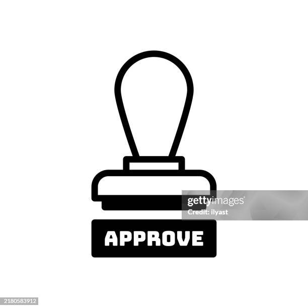 Approve Line Draw A Simple Line Drawing Of Approval High-Res Vector Graphic - Getty Images