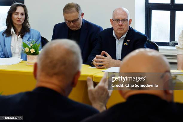 Republican U.S. Senate nominee, former Maryland Governor Larry Hogan discusses some of the actions he took as governor to isolate Russia and support...