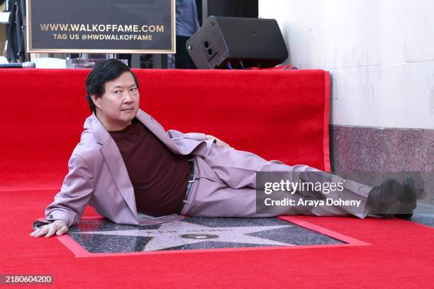 Ken Jeong attends Ken Jeong's Hollywood Walk of Fame star ceremony on October 23, 2024 in Hollywood, California.