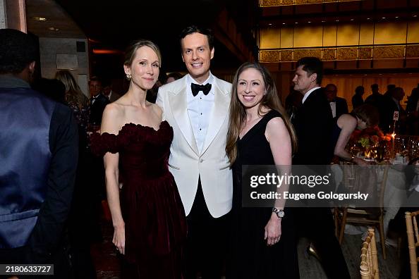 Clinto Rockefeller Indre Rockefeller, Robert Denning and Chelsea Clinton attend the ...