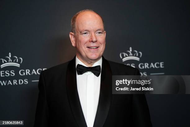 Prince Albert II of Monaco attends the Princess Grace Awards at The Pierre Hotel on October 23, 2024 in New York City.