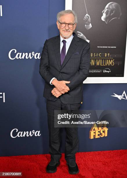 Steven Spielberg attends the 2024 AFI Fest - Opening Night World Premiere Screening of "Music By John Williams" at TCL Chinese Theatre on October 23,...