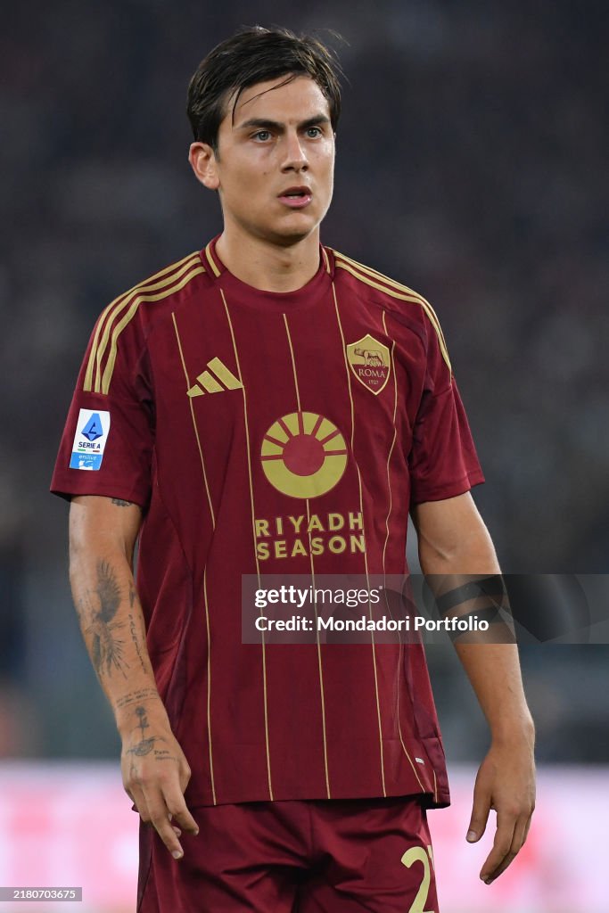 Argentine Player Of AS Roma Paulo Dybala During The Roma Inter Match argentine-player-of-as-roma-paulo-dybala-during-the-roma-inter-match