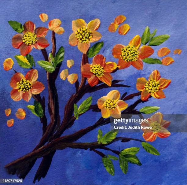 orange blossom - orange tree isolated stock illustrations