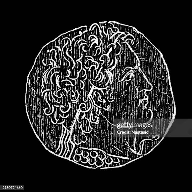 ptolemy ii coin - ptolemy stock illustrations
