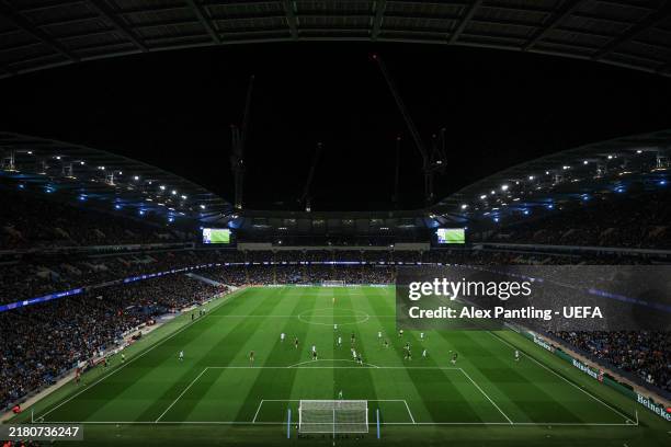 General view during the UEFA Champions League 2024/25 League Phase MD3 match between Manchester City and AC Sparta Praha at City of Manchester...