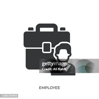 Employee glyph solid icon. Solid icon that can be applied anywhere, simple, pixel perfect and modern style Employee glyph solid icon. Solid icon that can be applied anywhere, simple, pixel perfect and modern style