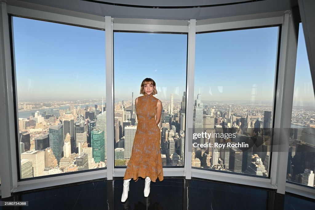 Maria Becerra and Sheila E. Light the Empire State Building in Celebration of HOLA! Magazine's 80th Anniversary