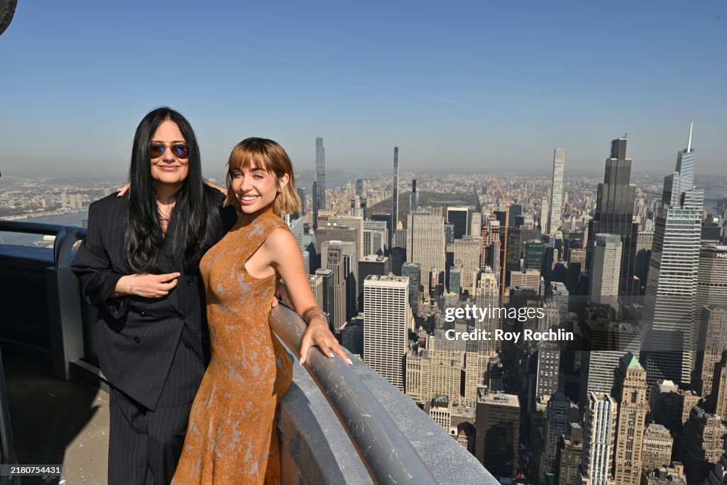 Maria Becerra and Sheila E. Light the Empire State Building in Celebration of HOLA! Magazine's 80th Anniversary