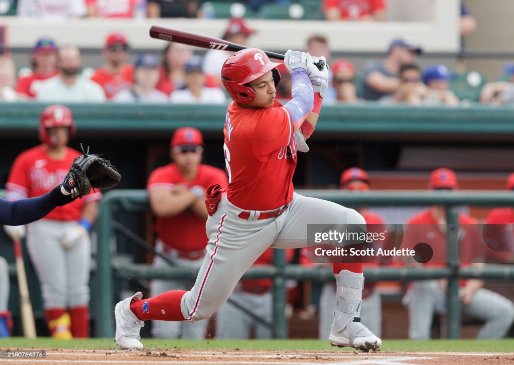 Bryan Rincon Baseball Bryan Rincon bats during the 2024 Spring Breakout Game between the ...