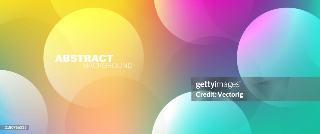 Gradient Circular Colorblock Colorful Gradient Background With Circular Shapes High-Res Vector ...