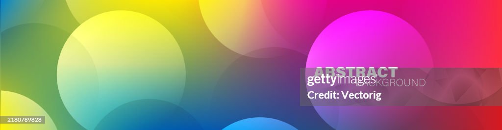 Gradient Circular Colorblock Colorful Gradient Background With Circular Shapes High-Res Vector ...