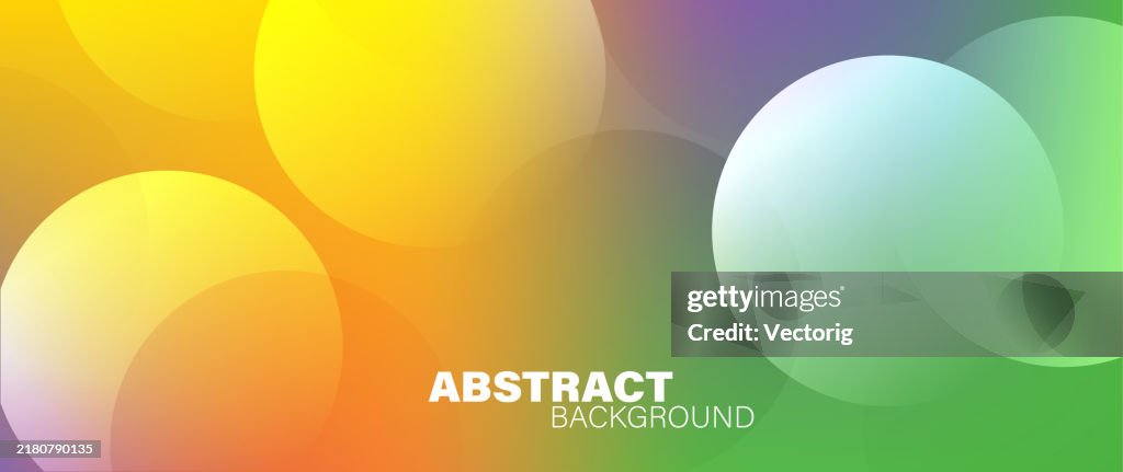 Gradient Circular Colorblock Colorful Gradient Background With Circular Shapes High-Res Vector ...
