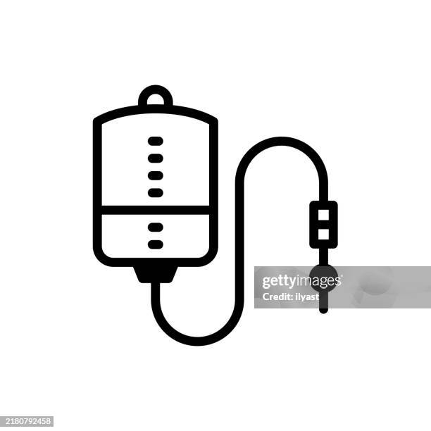 a simple line drawing of intravenous therapy - catheter stock illustrations