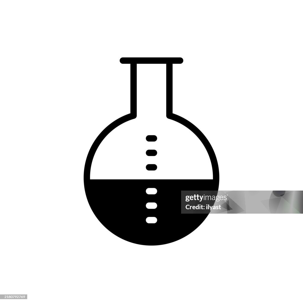 A simple line drawing of a Laboratory Flask