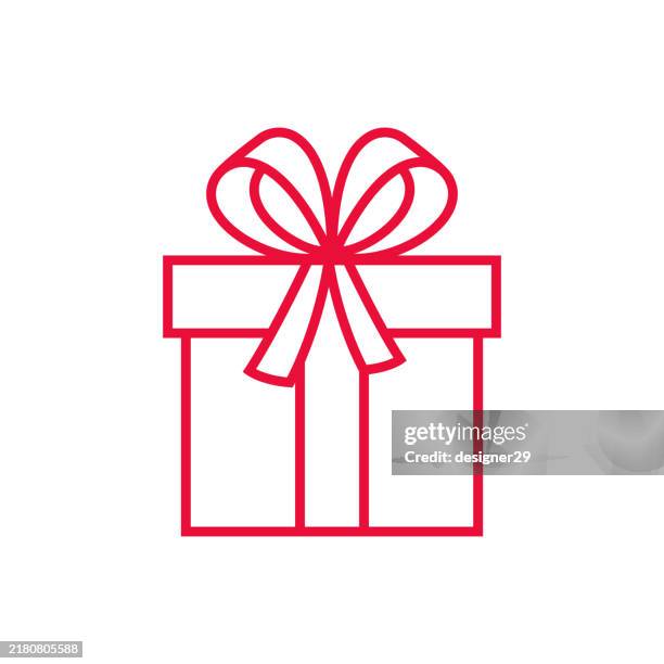 gift box icon vector design - tied knot stock illustrations