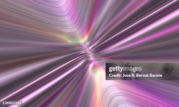 diagonal laser light trails with bright pink reflections. - heavy metal stock pictures, royalty-free photos & images
