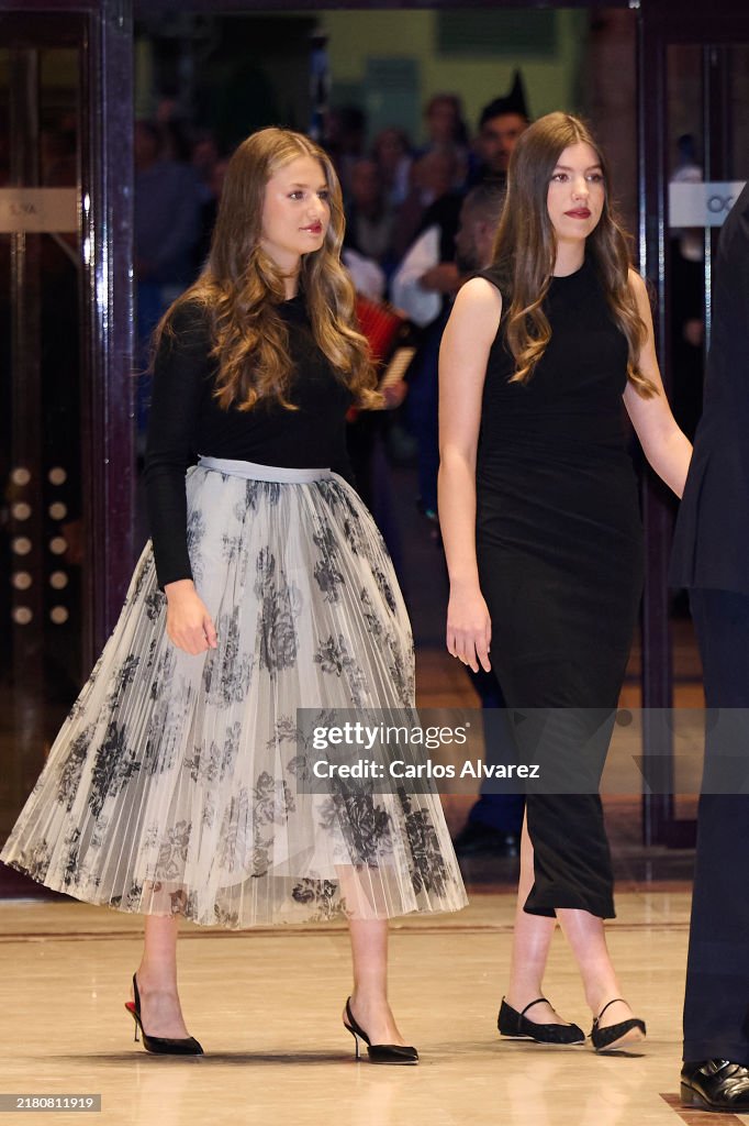 Spanish Royals Attend A Concert Ahead Of "Princesa De Asturias" Awards 2024