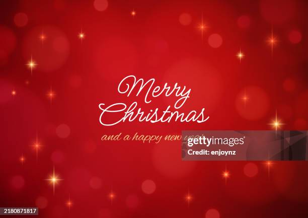 merry christmas card sparkling lights design - christmas lights stock illustrations