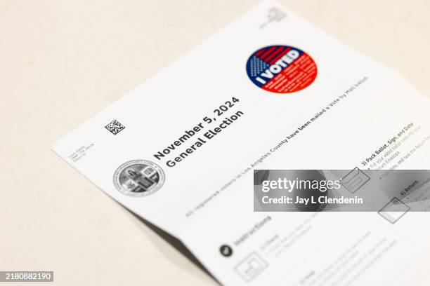 Vote by mail ballot for the 2024 general election, sent to all registered voters in Los Angeles County, that must be returned or postmarked by...