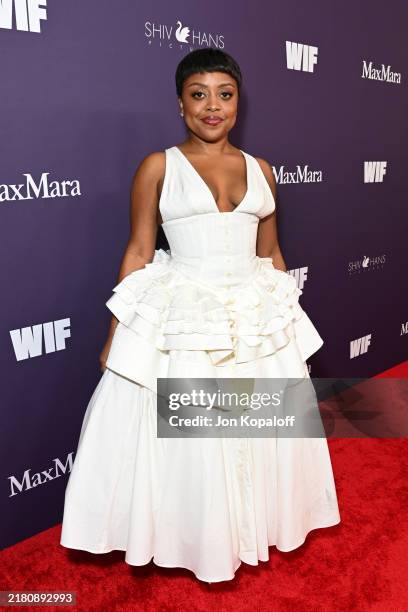 Quinta Brunson attends WIF Honors Presented by Max Mara at The Beverly Hilton on October 24, 2024 in Beverly Hills, California.