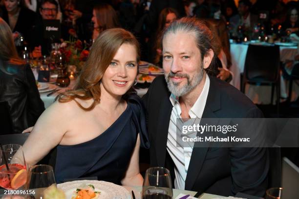 Amy Adams and Darren Le Gallo attend Variety's Power of Women at Mother Wolf on October 24, 2024 in Los Angeles, California.