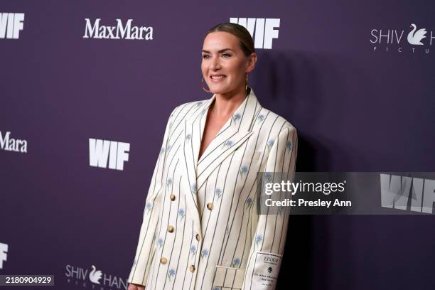 Kate Winslet attends the 2024 WIF Honors Presented by Max Mara with Visionary Sponsor ShivHans Pictures, and additional support from Amazon MGM...