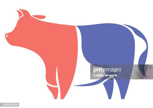 ilustraciones, imágenes clip art, dibujos animados e iconos de stock de icono de vaca - wagyu
