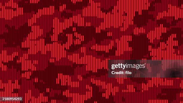 red camouflage background - hidden patterns stock illustrations