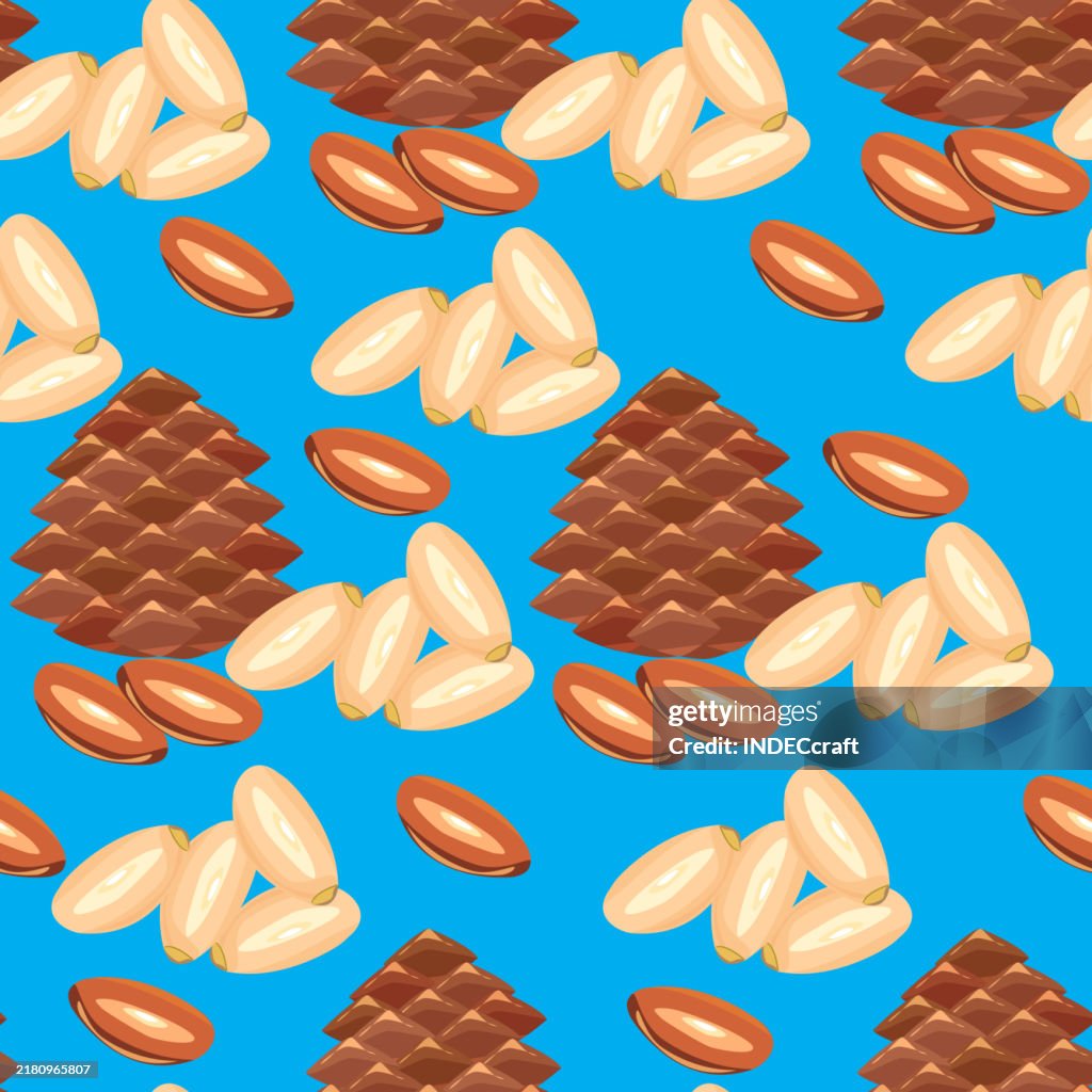 Pine nut seamless pattern