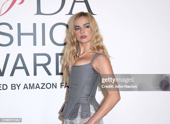 Addison Rae 2024 White Ruffle Addison Rae at the 2024 CFDA Fashion Awards held at the American ...