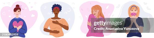 ilustraciones, imágenes clip art, dibujos animados e iconos de stock de salud mental: cuatro imágenes - respiracion