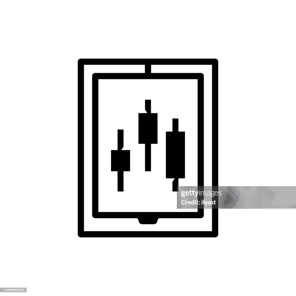 A simple line drawing of Mobile Trading