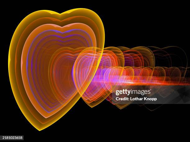 a 3-dimensional heart shape that was computer-generated using a mathematical fractal formula. - speed dating photos et images de collection