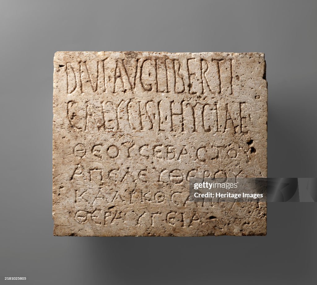 Roman Inscripting Bilingual Funerary Inscription, A.D. 14-100. Roman law allowed... News ...