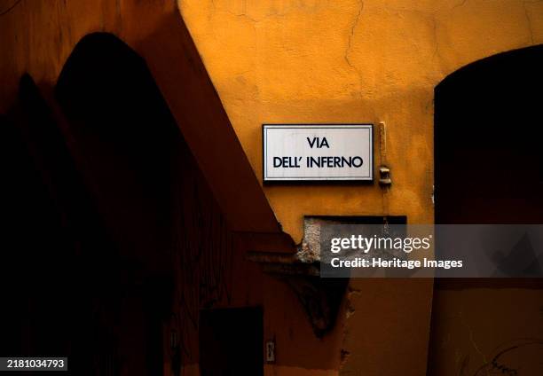 Via dell'Inferno , Bologna old town, Italy, 2013. Creator: LTL.