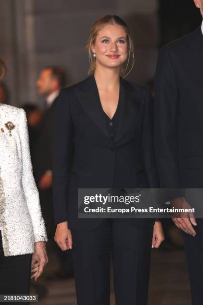Princess Leonor leaving the Campoamor Theater after attending the Princess of Asturias Awards Ceremony 2024, on October 25 in Oviedo, Asturias,...