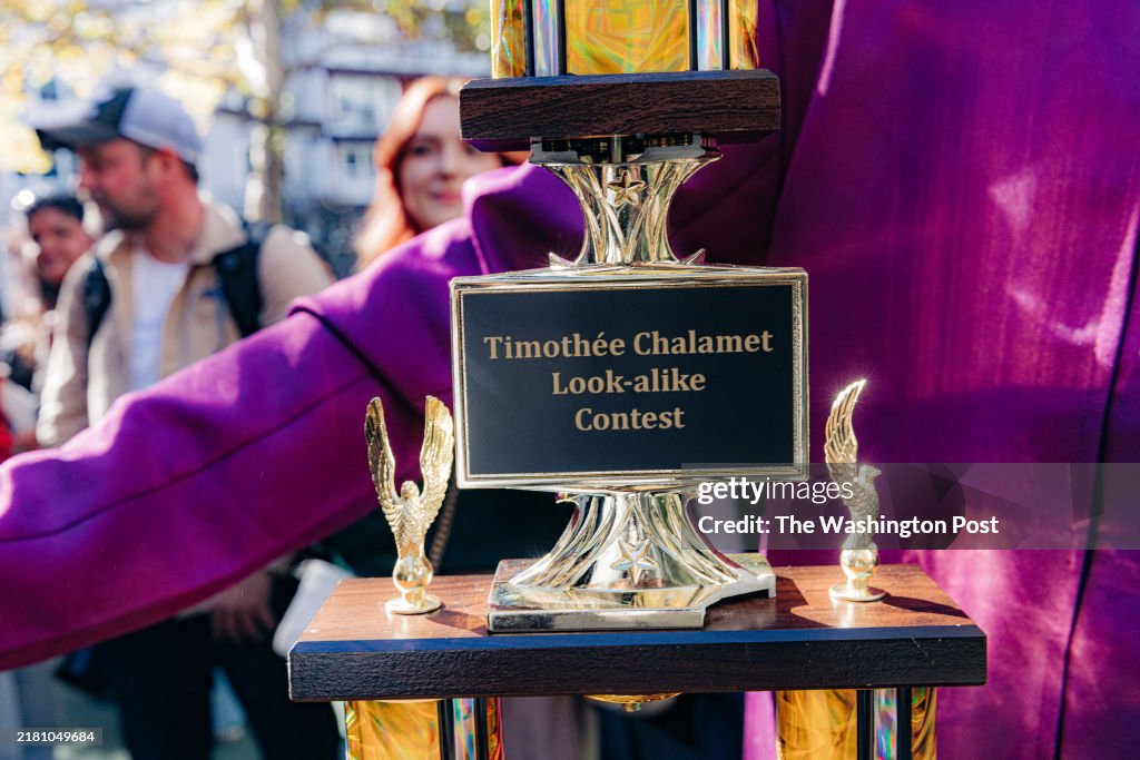 MANHATTAN, NY - Oactorber 27 : A trophy is seen during a Timoth
