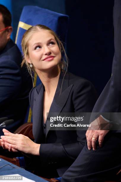 Crown Princess Leonor of Spain attends the "Princesa De Asturias" Awards 2024 at Teatro Campoamor on October 25, 2024 in Oviedo, Spain.