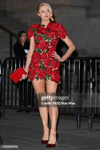 Paris Hilton arrives at the "CFDA Fashion Awards" on October 28, 2024 in New York City.