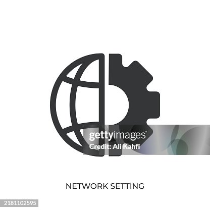 Network Setting glyph solid icon. Solid icon that can be applied anywhere, simple, pixel perfect and modern style Network Setting glyph solid icon. Solid icon that can be applied anywhere, simple, pixel perfect and modern style