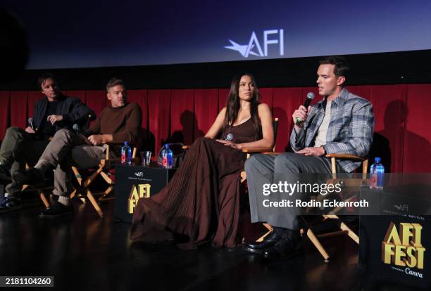 Bryan Haas, Zach Baylin, Jurnee Smollett, and Nicholas Hoult speak at the AFI FEST 2024 Canva presentation of “The Order” screening and Q&A at TCL...
