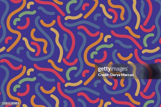 stockillustraties, clipart, cartoons en iconen met seamless confetti celebration party excitement background stock illustration - herhaalpatroon in tegels