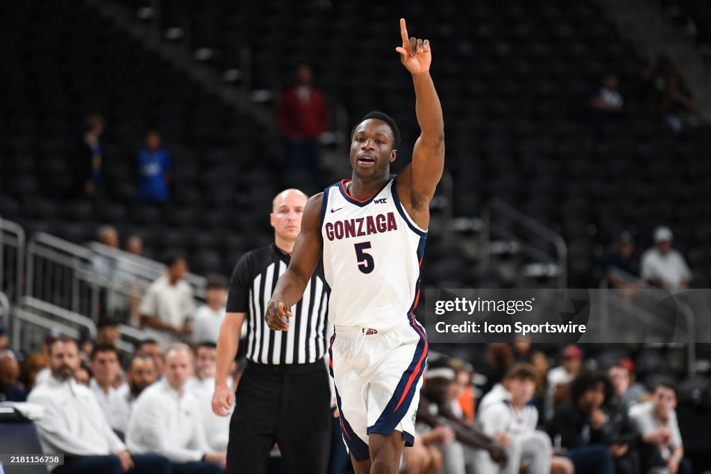 Gonzaga Raka Rajendra Gonzaga Bulldogs forward Emmanuel Innocenti looks on during the... News ...