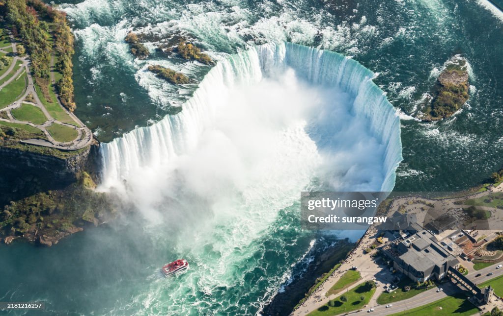 Aerial views of Niagara Falls