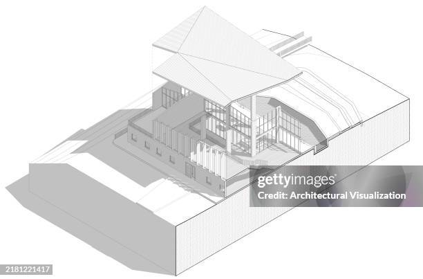Exploded House Subdivision House Exploded View Technical Drawing