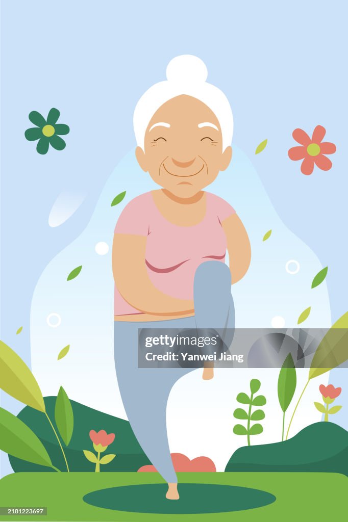 Senior woman yoga