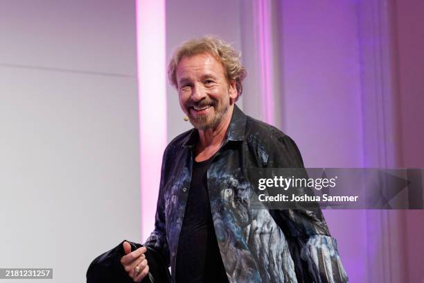 Thomas Gottschalk is seen on stage during the lit.COLOGNE spezial 2024 on October 26, 2024 in Cologne, Germany.